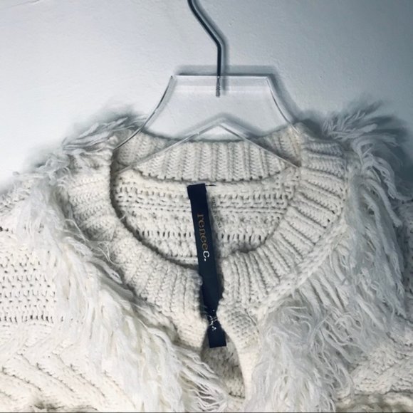 Renee C. Boho Thick knit cardigan with fringe - Picture 11 of 13
